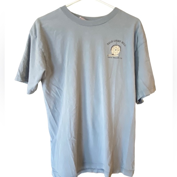 Vintage Bale Grist Mill NAPA CA State Park Men’s L Blue Gray T-Shirt RARE - Picture 5 of 5